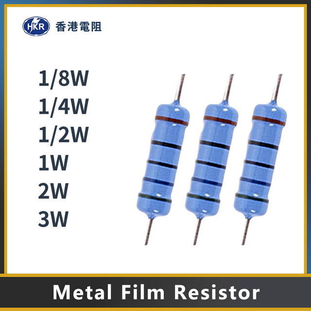 Điện trở cố định phim kim loại 1W hình trụ được hàn